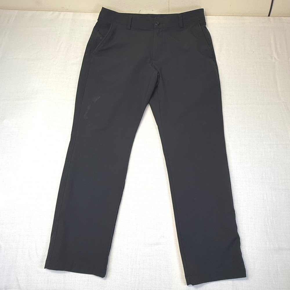 Under‎ Armour Men's Black Golf Pants Size 36/30 Relaxed Fit Performance Athletic